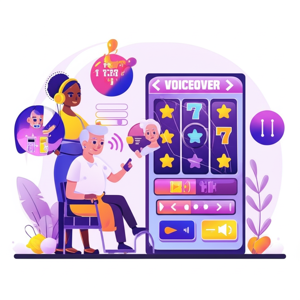 ภาพแสดงฟีเจอร์ Accessibility ที่ช่วยให้เกมสล็อตบนมือถือเข้าถึงได้สำหรับผู้เล่นทุกกลุ่ม