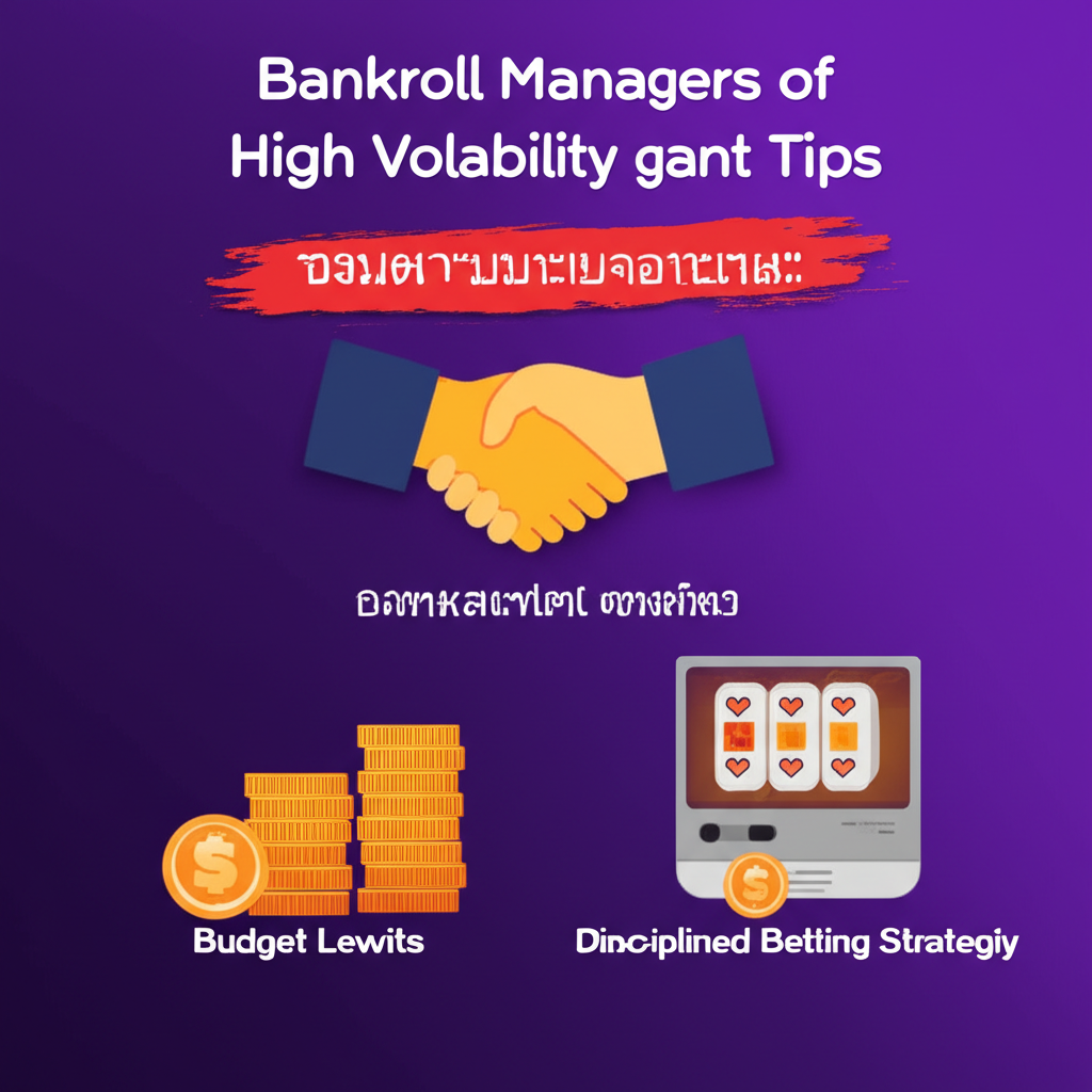 อินโฟกราฟิกแนะนำเทคนิคการบริหารเงินทุนสำหรับเกมสล็อต High Volatility
