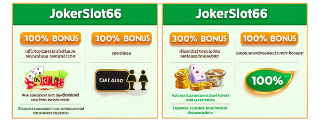 ตารางเปรียบเทียบโปรโมชั่นและโบนัสสำหรับมือใหม่ของ JokerSlot66 กับเว็บอื่นๆ เน้นความคุ้มค่าและความน่าเชื่อถือ