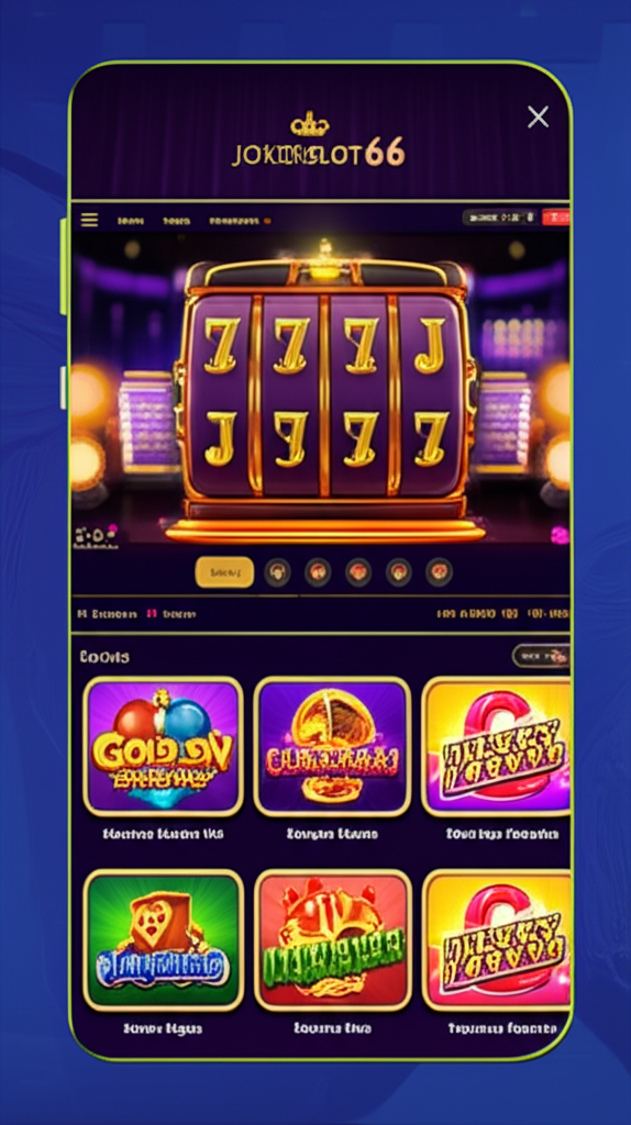 ภาพหน้าจอแพลตฟอร์ม JokerSlot66 พร้อมโลโก้ UK Gambling Commission แสดงถึงมาตรฐานทองคำและความปลอดภัยในการเล่นเกมสล็อตออนไลน์