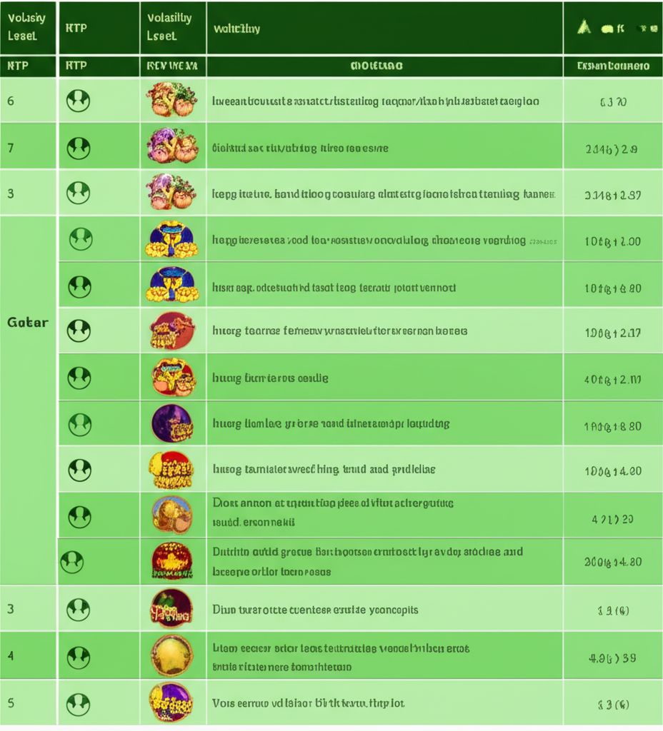 ตารางเปรียบเทียบ RTP และ Volatility ของเกมสล็อตยอดนิยมจาก Joker Gaming