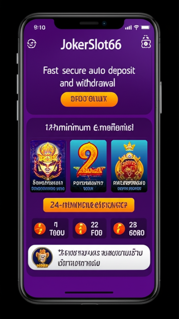 ภาพหน้าจอระบบฝาก-ถอนออโต้ของ JokerSlot66 ที่รวดเร็วและปลอดภัย