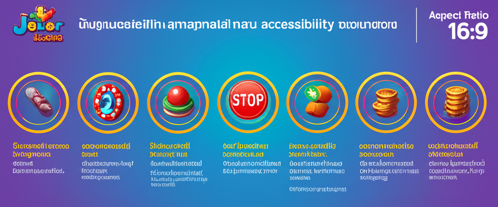อินโฟกราฟิกแสดงขั้นตอนการตั้งค่าการนำทางด้วยคีย์บอร์ดและฟีเจอร์ Accessibility สำหรับเกมสล็อต Joker