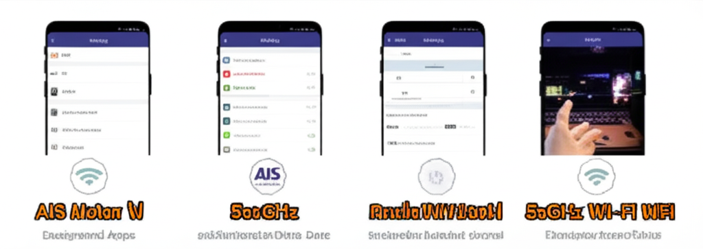 ภาพแสดงวิธีตั้งค่า APN ปิดแอปพื้นหลัง และใช้ Wi-Fi 5GHz เพื่อเล่นเกมสล็อตออนไลน์บนมือถือให้ลื่นไหล