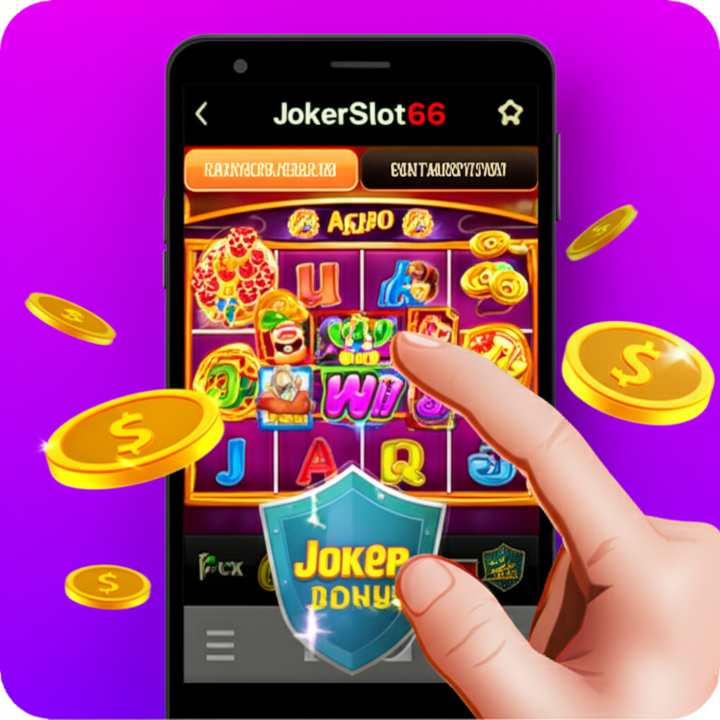 ภาพผู้เล่นใช้ JokerSlot66 เล่นเกมสล็อตบนมือถืออย่างปลอดภัยและได้เงินจริง