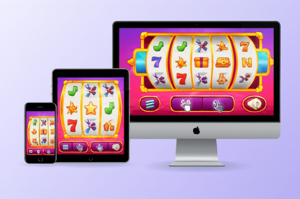 ภาพแสดงการออกแบบ Responsive Design ที่ช่วยให้เกมสล็อตเล่นได้ทุกขนาดหน้าจออย่างลื่นไหล