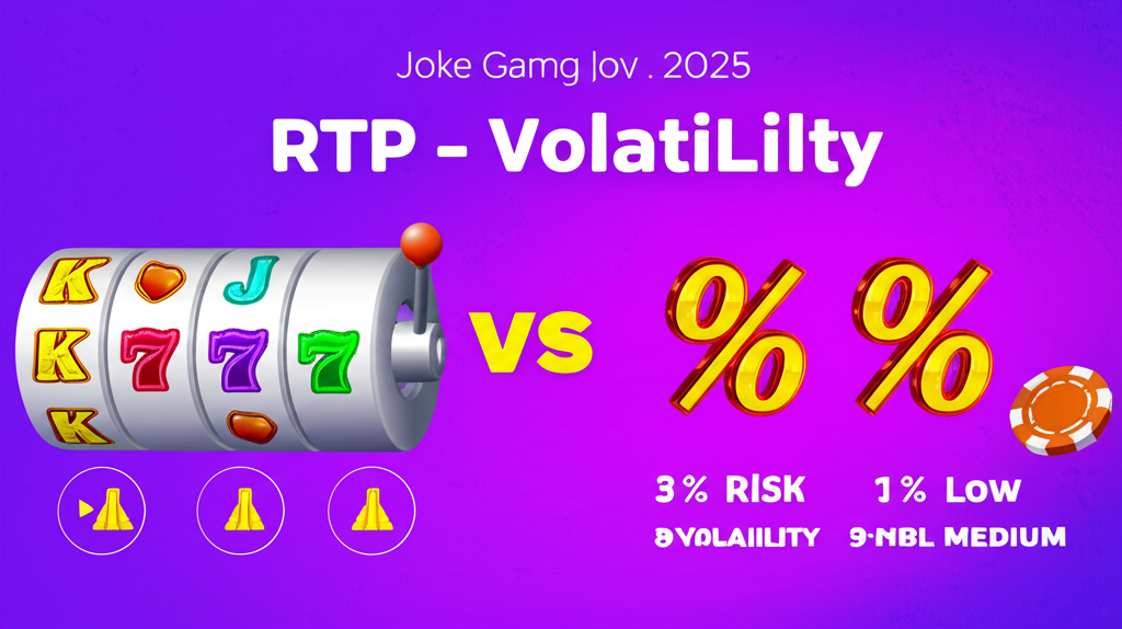 ภาพประกอบเปรียบเทียบ RTP และ Volatility ของเกมสล็อต Joker Gaming สำหรับผู้เล่นไทยในปี 2025