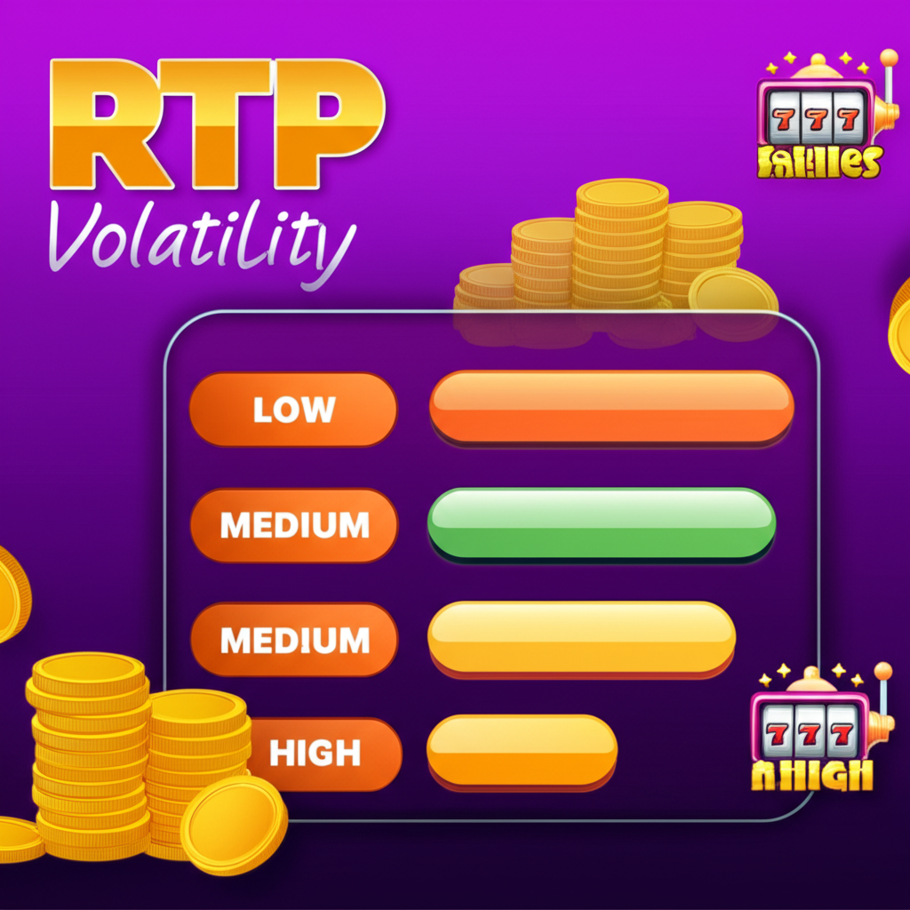 แผนภูมิแสดงความสัมพันธ์ระหว่าง RTP และ Volatility ในเกมสล็อต