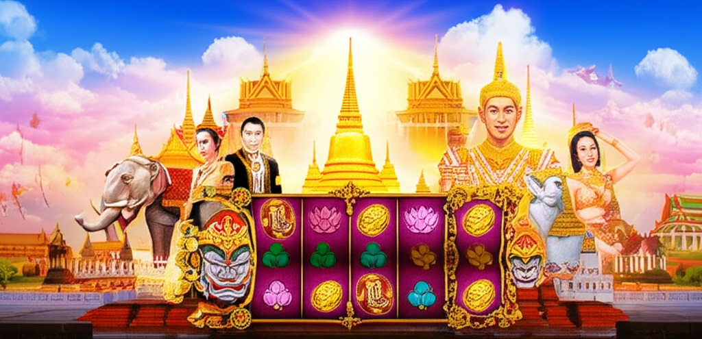 ภาพประกอบประวัติศาสตร์ราชวงศ์ไทยจากสุโขทัยถึงรัตนโกสินทร์ผสมผสานกับเกมสล็อตออนไลน์