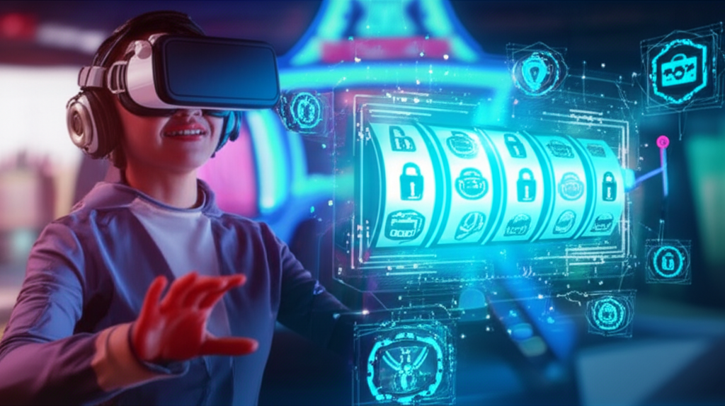 ภาพการเล่นเกมสล็อตผ่าน VR/AR พร้อมเทคโนโลยีบล็อกเชนเพื่อความปลอดภัยและความยุติธรรม