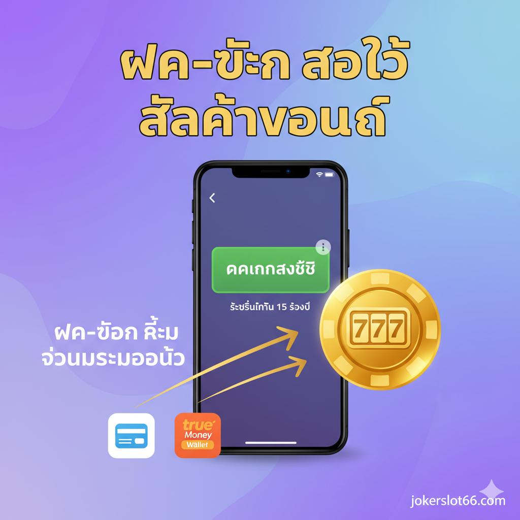 ภาพแสดงระบบฝากถอนออโต้ภายใน 15 วินาที รองรับ Mobile Banking และ True Wallet